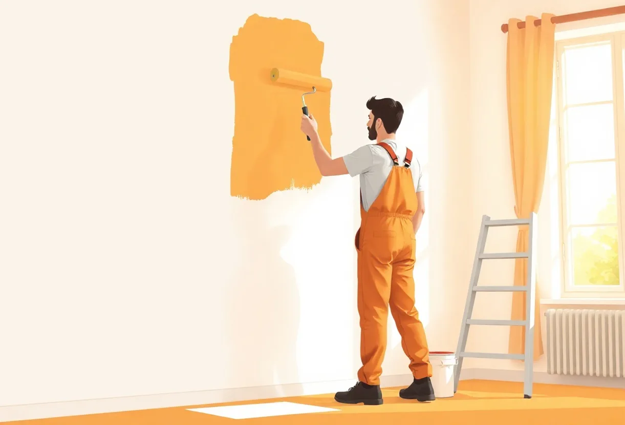 Peintre Gaillard 74240 en intervention sur un chantier